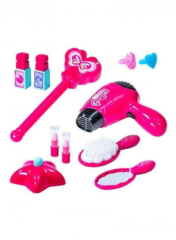 21-Piece Vanity Beauty Dresser Table Play Set 18x14x8inch