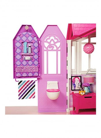 Barbie Glam Getaway Portable Dollhouse With Accessories Set 6x19inch