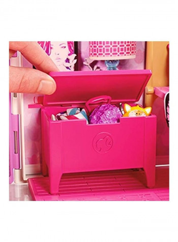 Barbie Glam Getaway Portable Dollhouse With Accessories Set 6x19inch