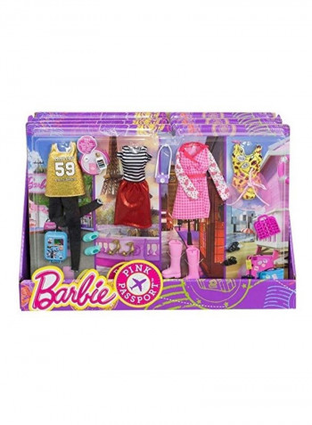 Barbie Pink Passport Travel Fashions 1 x 18inch