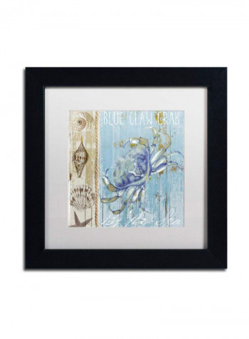 Blue Crab I Wall Art Multicolour 11 x 11inch