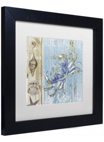 Blue Crab I Wall Art Multicolour 11 x 11inch