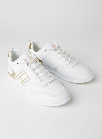 Metallic Lightweight Sneakers White