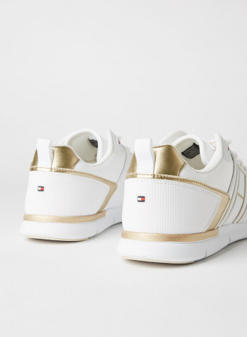 Metallic Lightweight Sneakers White
