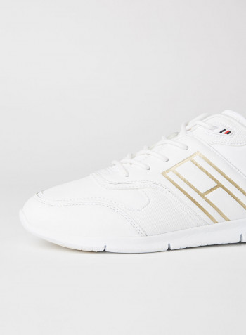 Metallic Lightweight Sneakers White