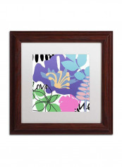 French Poodle II Wooden Framed Wall Art Multicolour 11 x 11inch