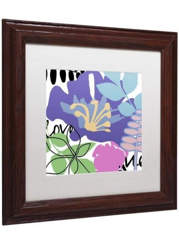 French Poodle II Wooden Framed Wall Art Multicolour 11 x 11inch