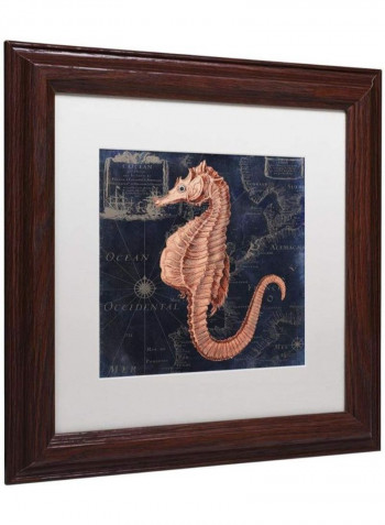 Maritime Blues I Wooden Frame Wall Art Multicolour 11 x 11inch