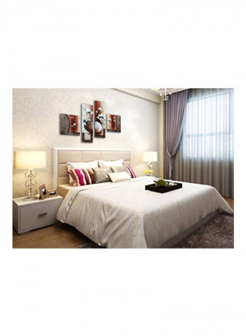 4-Piece Decorative Wall Paiting White/Brown/Grey