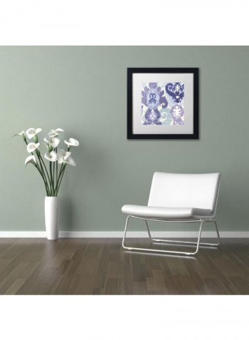 Blue Curry I Wall Art White/Blue 11 x 11inch