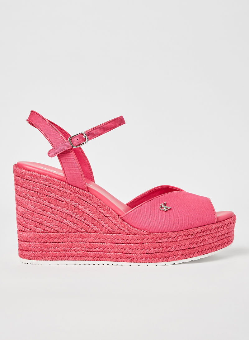Ankle Strap Wedge Sandals Party Pink