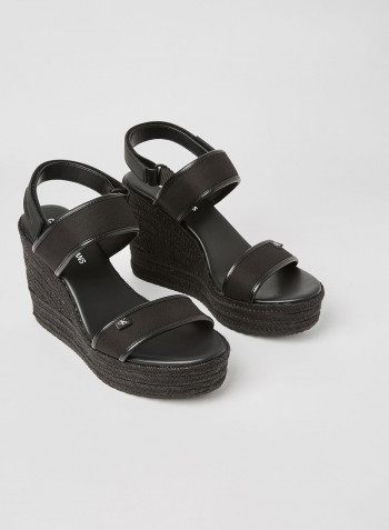 Essential Wedge Sandals Black