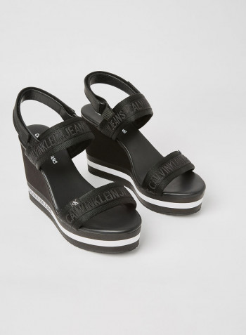 Essential Wedge Sandals Black