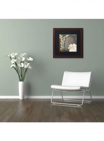 India I Wooden Framed Wall Art Multicolour 11 x 11inch