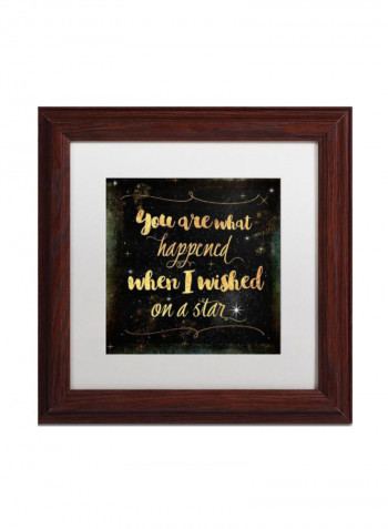 Moon And Back Iv Wooden Frame Wall Art Multicolour 11 x 11inch