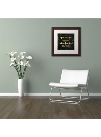 Moon And Back Iv Wooden Frame Wall Art Multicolour 11 x 11inch
