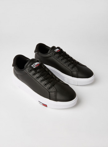 Cupsole Flatform Sneakers Black