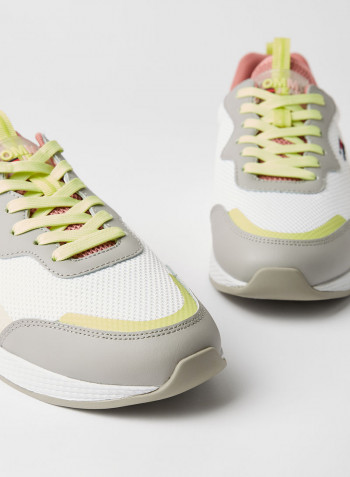 Knit Panel Sneakers Sterling Grey