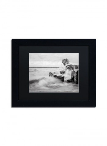 Lake Erie Framed Wall Art Black/White 11 x 14inch