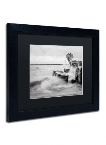 Lake Erie Framed Wall Art Black/White 11 x 14inch