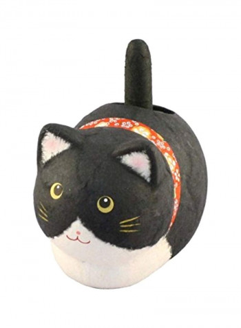 Maneki Neko Statue Black/White 9x13.5x16.5centimeter