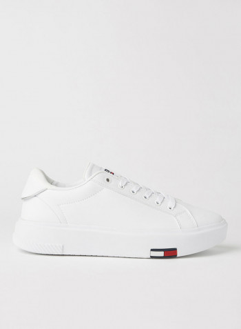 Cupsole Flatform Sneakers White