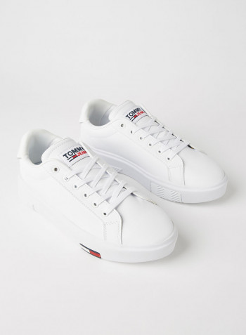 Cupsole Flatform Sneakers White