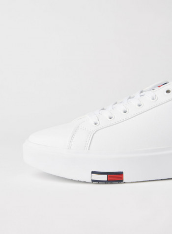 Cupsole Flatform Sneakers White