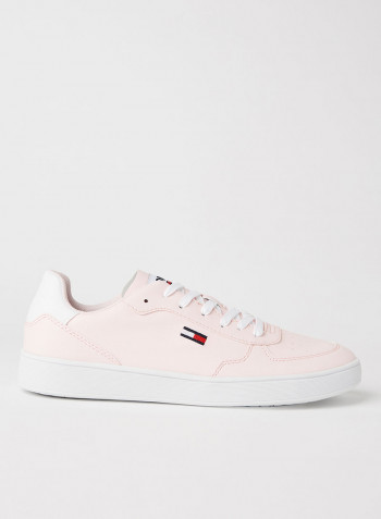 Cupsole Lace-Up Sneakers Light Pink
