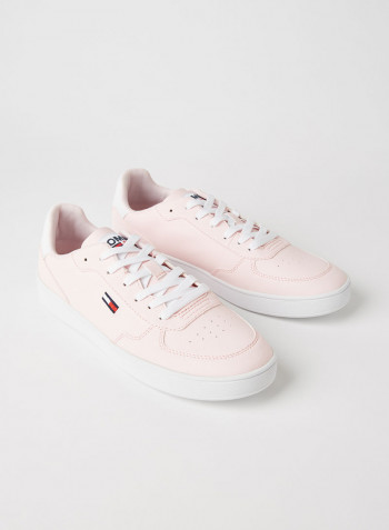 Cupsole Lace-Up Sneakers Light Pink