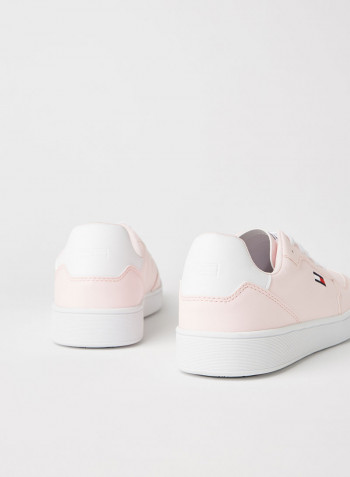 Cupsole Lace-Up Sneakers Light Pink