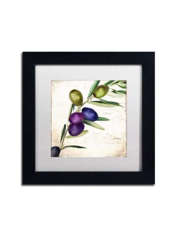 Olive Branch Ii Framed Wall Art multicolour 11 x 11inch