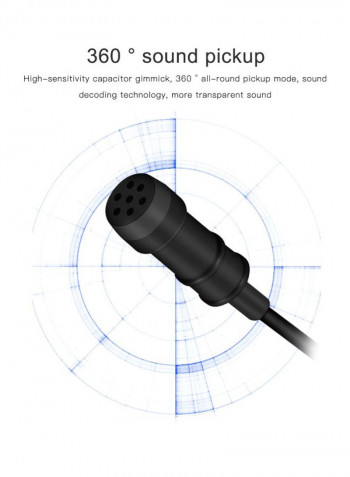 Portable Wireless Microphone LU-D8118 Black