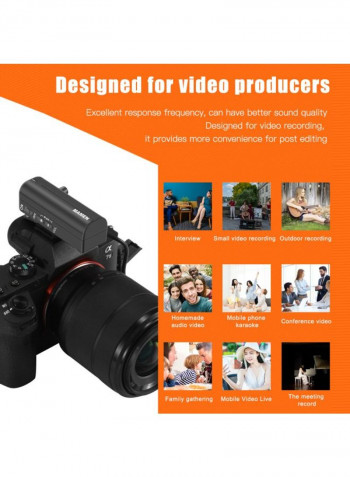 Portable Wireless Microphone LU-D8118 Black