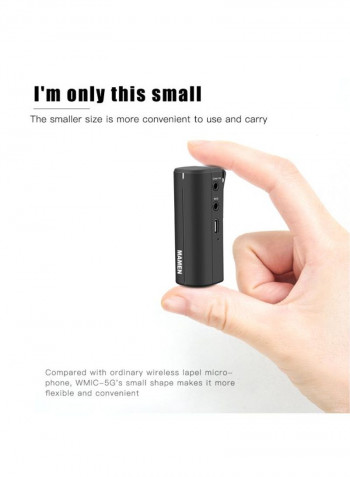 Portable Wireless Microphone LU-D8118 Black