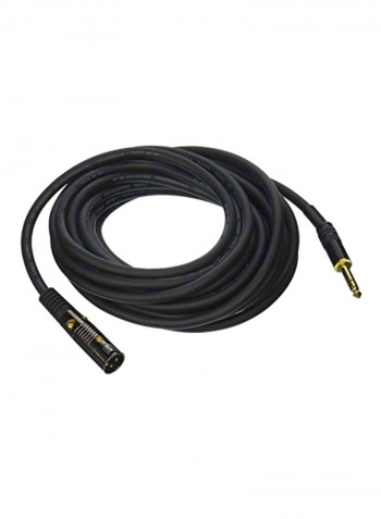 XLR To TRS Cable Connector 25feet Black
