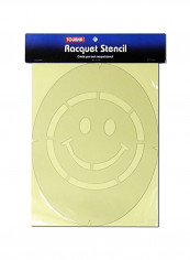 Smiley Face Design Racquet Stencils One Size