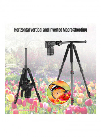 4 Section Extendable Aluminum Alloy Camera Video Tripod black