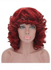 Wigs for  Women  Curly Wig Short Fluffy Wavy Synthetic Hair Natural Looking Kinky Afro Curly Wig Heat Resistant with Wig Multicolor 8.9inch