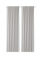 2-Piece Window Curtain Set Grey 145x300centimeter