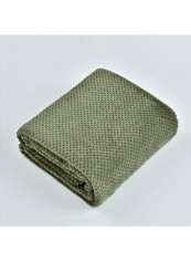 Soft Comfortable Knitting Blanket Cotton Green 200x230centimeter