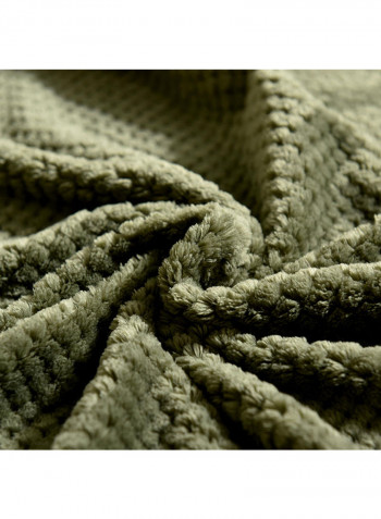 Soft Comfortable Knitting Blanket Cotton Green 200x230centimeter