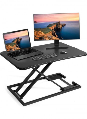 Height Adjustable Converter Sit To Stand Up Desk Black
