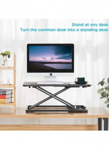 Height Adjustable Converter Sit To Stand Up Desk Black