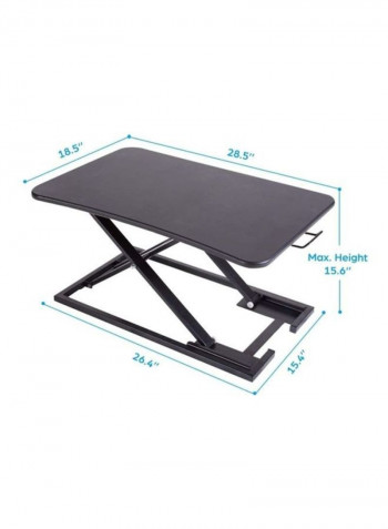 Height Adjustable Converter Sit To Stand Up Desk Black