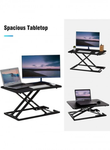 Height Adjustable Converter Sit To Stand Up Desk Black