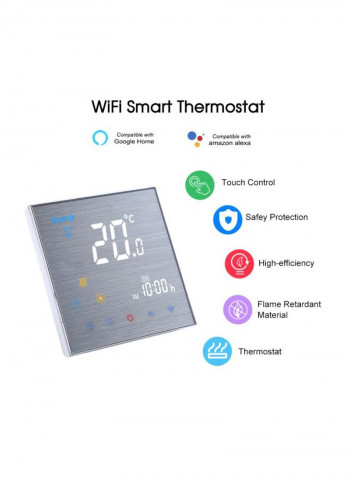 LCD Smart Thermostat Digital Temperature Controller Grey 11x9x6millimeter