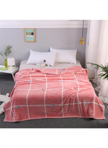 Multifunctional Plaid Pattern Casual Blanket Cotton Multicolour 200x230centimeter