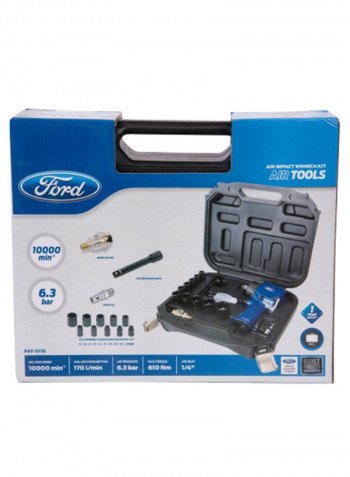 Air Impact Driver Wrench Kit Black