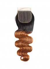 Straight Brazilian Virgin Human Hair Closure Multicolour 2X1.02X0.98inch